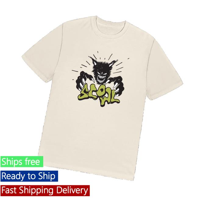 Scowl Merch Store Cartoon Wolf T-Shirt Scowl Merch Store Cartoon Wolf T-Shirt