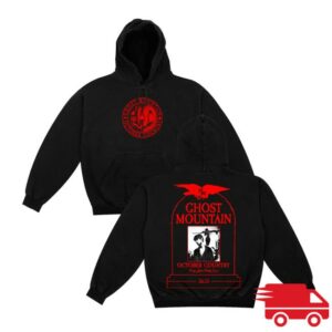 Haunted Mound Merch Store Ghost Mountain Seal Hoodie Black And Red