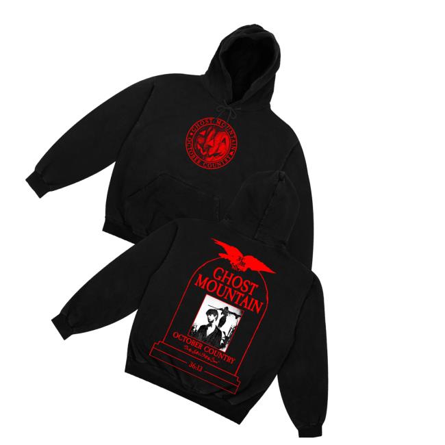 Haunted Mound Merch Store Ghost Mountain Seal Hoodie Black And Red Haunted Mound Merch Store Ghost Mountain Seal Hoodie Black And Red