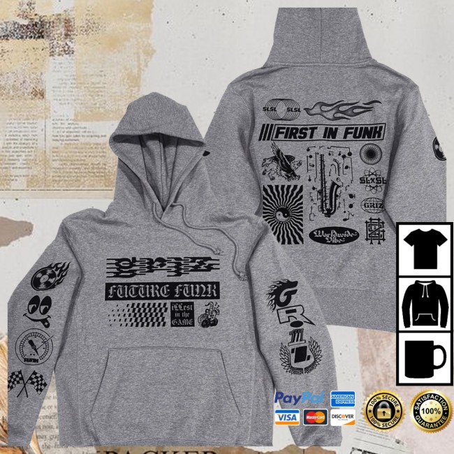 Mynameisgriz Store Merch Griz Future Funk Pullover Hoodie In Light Heather Mynameisgriz Store Merch Griz Future Funk Pullover Hoodie In Light Heather