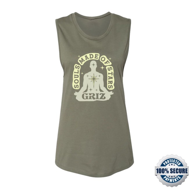 Mynameisgriz Store Merch Souls Made Of Stars Women’s Sleeveless Top In Earth Green Mynameisgriz Store Merch Souls Made Of Stars Women’s Sleeveless Top In Earth Green