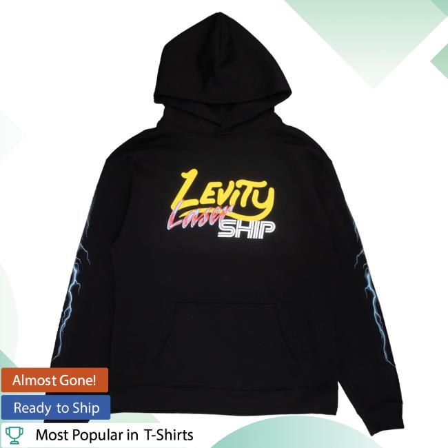 Levity Merch Store Lasership Tour Lightning Pullover Hoodie In Black Levity Merch Store Lasership Tour Lightning Pullover Hoodie In Black