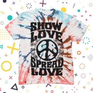 Griz Merch Store Griz Show Love Tee In Sky Clay Swirl Tie Dye