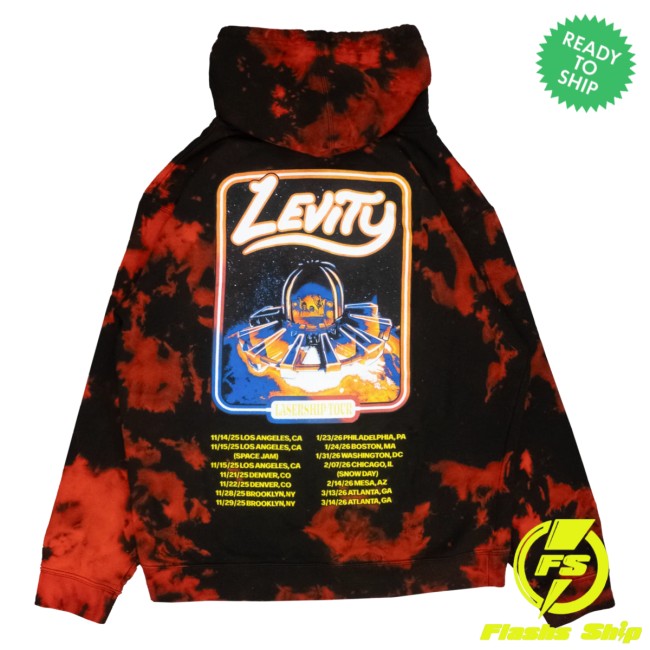 Levity Merch Store Shop Lasership Tour Red-Shift Tie Dye Pullover Hoodie Levity Merch Store Shop Lasership Tour Red-Shift Tie Dye Pullover Hoodie