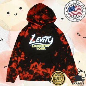 Levity Merch Store Lasership Tour Red-Shift Tie Dye Pullover Hoodie
