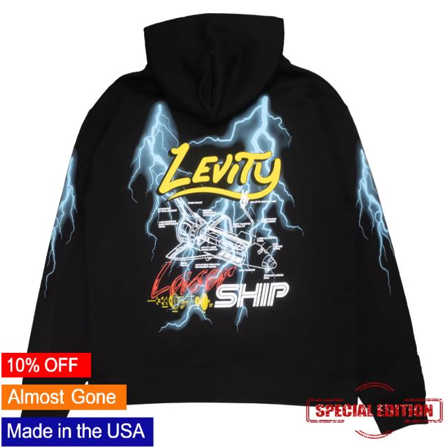 Levity Merch Store Lasership Tour Lightning Pullover Hoodie In Black Levity Merch Store Lasership Tour Lightning Pullover Hoodie In Black