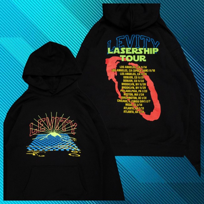 Levity Merch Store Shop Lasership Tour Terminal Landing Pullover Hoodie In Black Levity Merch Store Shop Lasership Tour Terminal Landing Pullover Hoodie In Black