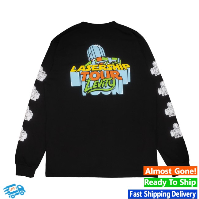 Levity Merch Store Shop Lasership Tour Spaceship Long Sleeve In Black Levity Merch Store Shop Lasership Tour Spaceship Long Sleeve In Black