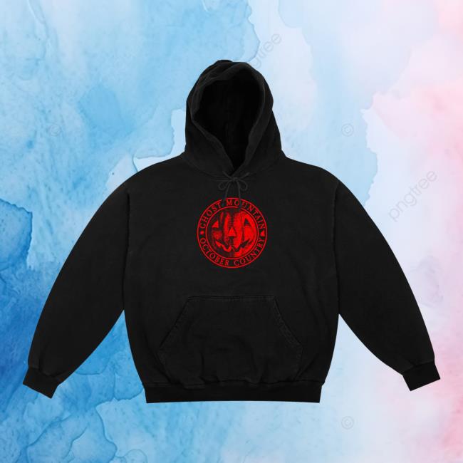 Haunted Mound Merch Store Ghost Mountain Seal Hoodie Black And Red Haunted Mound Merch Store Ghost Mountain Seal Hoodie Black And Red