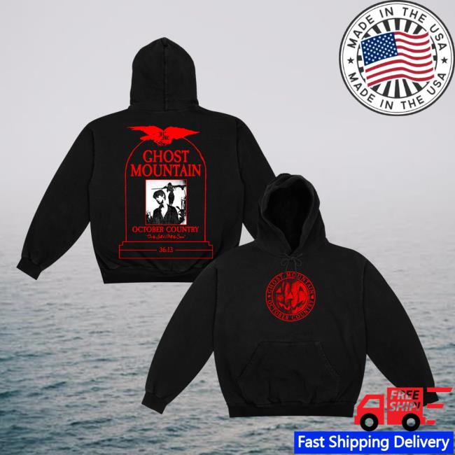 Haunted Mound Merch Store Ghost Mountain Seal Hoodie Black And Red Haunted Mound Merch Store Ghost Mountain Seal Hoodie Black And Red