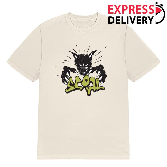 Scowl Store Merch Cartoon Wolf T-Shirt Scowl Store Merch Cartoon Wolf T-Shirt