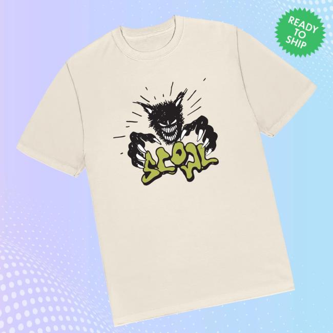 Scowl Store Merch Cartoon Wolf T-Shirt Scowl Store Merch Cartoon Wolf T-Shirt