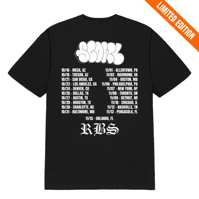 Scowl Store Merch Rbs Tour T-Shirt Scowl Store Merch Rbs Tour T-Shirt