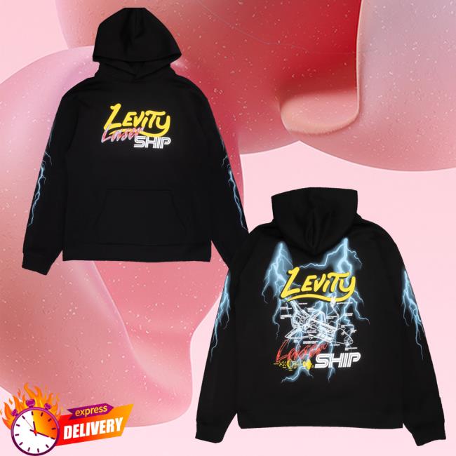 Levity Merch Store Lasership Tour Lightning Pullover Hoodie In Black Levity Merch Store Lasership Tour Lightning Pullover Hoodie In Black