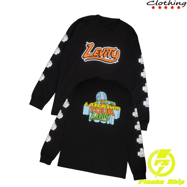 Levity Merch Store Lasership Tour Spaceship Long Sleeve In Black Levity Merch Store Lasership Tour Spaceship Long Sleeve In Black