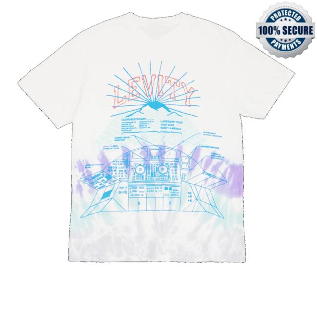 Levity Merch Store Lasership Tour Control Panel Tee In Flood Tie Dye Levity Merch Store Lasership Tour Control Panel Tee In Flood Tie Dye