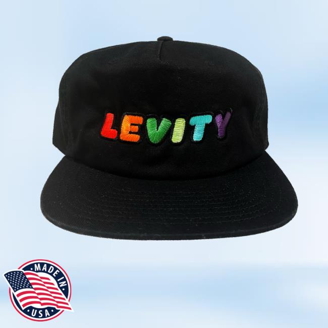 Levity Merch Store Levity Rainbow Embroidered 5-Panel Hat Levity Merch Store Levity Rainbow Embroidered 5-Panel Hat