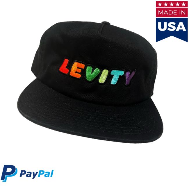Levity Merch Store Levity Rainbow Embroidered 5-Panel Hat Levity Merch Store Levity Rainbow Embroidered 5-Panel Hat