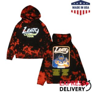 Levity Merch Store Shop Lasership Tour Red-Shift Tie Dye Pullover Hoodie