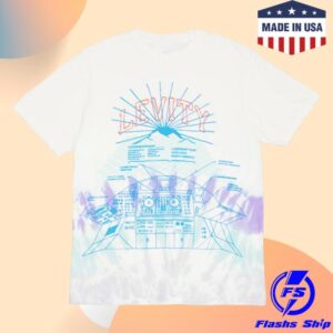 Levity Store Merch Lasership Tour Control Panel Tee In Flood Tie Dye
