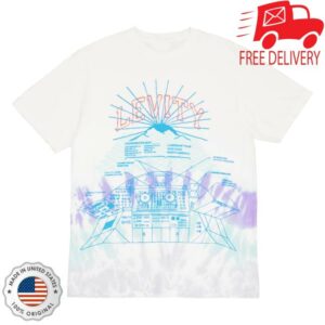 Levity Merch Store Lasership Tour Control Panel Tee In Flood Tie Dye