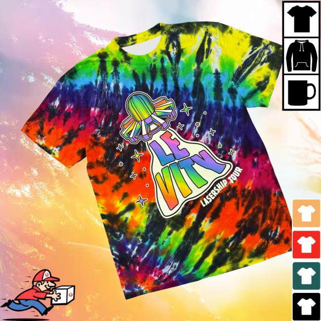 Levity Merch Store Lasership Tour Glow In The Dark Beam Up Tee In Rainbow Tie Dye Levity Merch Store Lasership Tour Glow In The Dark Beam Up Tee In Rainbow Tie Dye