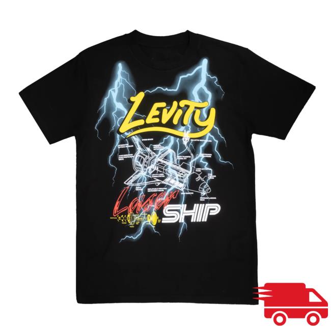 Levity Merch Store Lasership Tour Lightning Tour Tee In Black Levity Merch Store Lasership Tour Lightning Tour Tee In Black