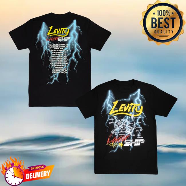 Levity Merch Store Lasership Tour Lightning Tour Tee In Black Levity Merch Store Lasership Tour Lightning Tour Tee In Black