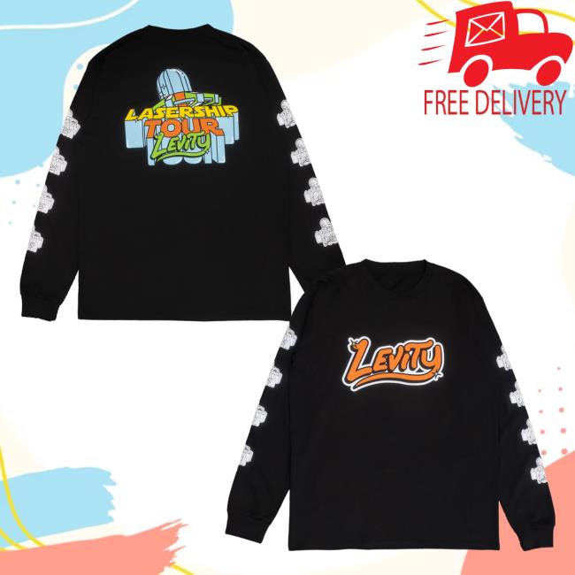 Levity Merch Store Lasership Tour Spaceship Long Sleeve In Black Levity Merch Store Lasership Tour Spaceship Long Sleeve In Black