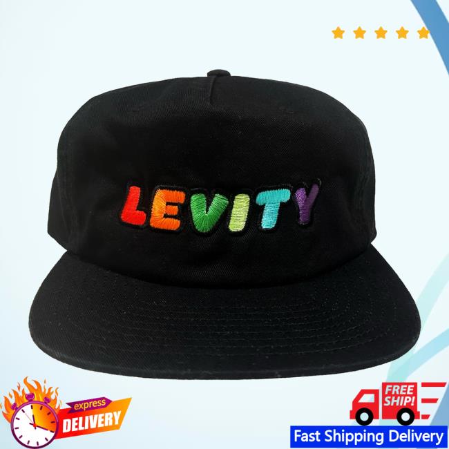 Levity Merch Store Levity Rainbow Embroidered 5-Panel Hat Levity Merch Store Levity Rainbow Embroidered 5-Panel Hat