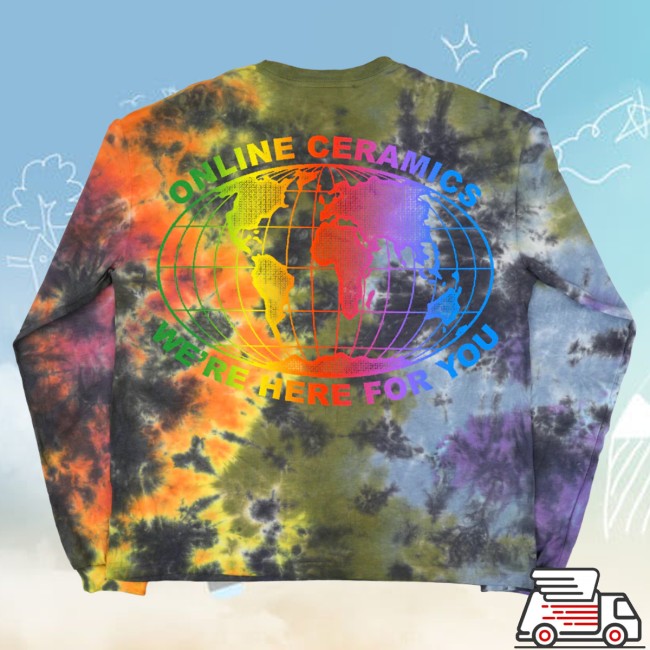 Online Ceramics Store Merch Rejoice Tie Dye Long Sleeve Tee Online Ceramics Store Merch Rejoice Tie Dye Long Sleeve Tee