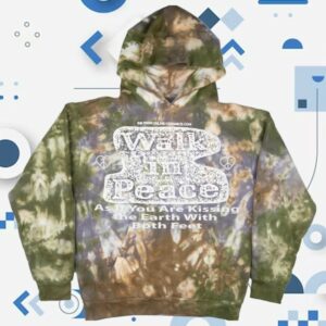 Online Ceramics Store Merch Walk In Peace Hand Dyed Hoodie