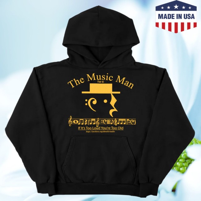 Online Ceramics Store Merch The Music Man Black Hoodie Online Ceramics Store Merch The Music Man Black Hoodie