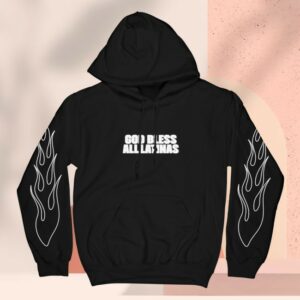 Everydaydays Store Merch God Bless All Latinas Flame Hoodie