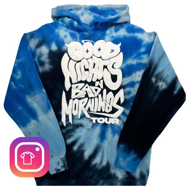 Everydaydays Store Merch Blue Tie Dye Gnbm Tour Hoodie Everydaydays Store Merch Blue Tie Dye Gnbm Tour Hoodie
