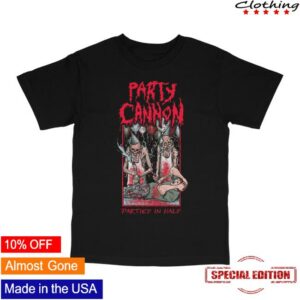 Party Cannon Merch Store Partied In Half Cannibal Tee