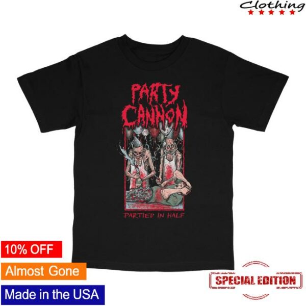 Party Cannon Merch Store Partied In Half Cannibal Tee - Newest Fashion ...