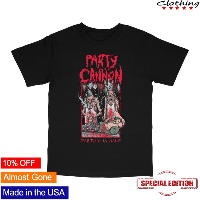 Party Cannon Merch Store Partied In Half Cannibal Tee Party Cannon Merch Store Partied In Half Cannibal Tee