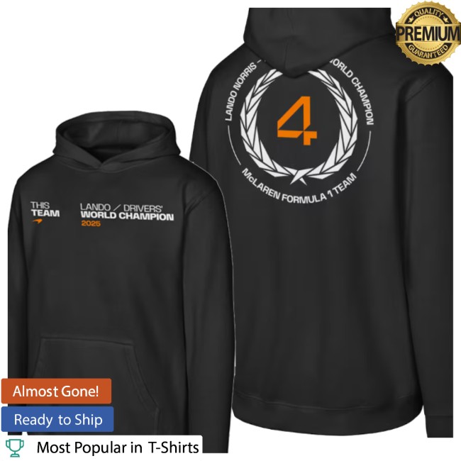Us F1 Store Merch Lando Norris Black Mclaren F1 Team 2025 Drivers’ World Champion Hoodie Us F1 Store Merch Lando Norris Black Mclaren F1 Team 2025 Drivers’ World Champion Hoodie