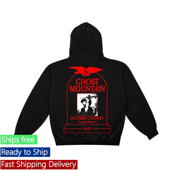Haunted Mound Store Merch Ghost Mountain Seal Hoodie Black And Red Haunted Mound Store Merch Ghost Mountain Seal Hoodie Black And Red