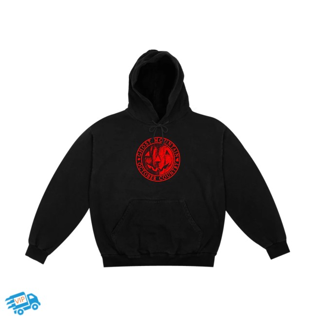 Haunted Mound Store Merch Ghost Mountain Seal Hoodie Black And Red Haunted Mound Store Merch Ghost Mountain Seal Hoodie Black And Red