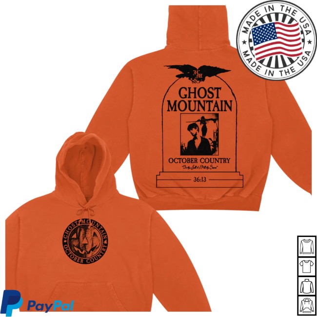 Haunted Mound Store Merch Ghost Mountain Seal Hoodie Orange Haunted Mound Store Merch Ghost Mountain Seal Hoodie Orange