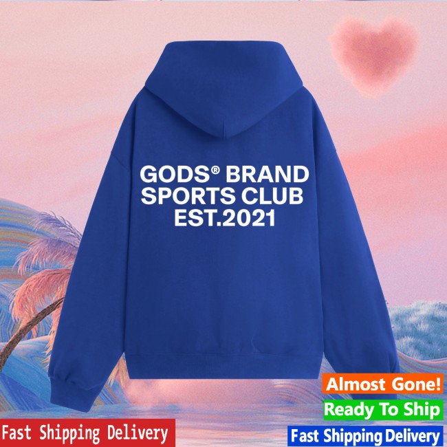 Gods Brand Store Merch Gods® Brand Sports Club Hoodie Blue Gods Brand Store Merch Gods® Brand Sports Club Hoodie Blue