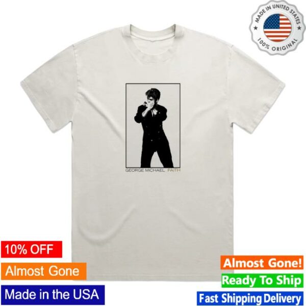 George Michael Merch Store Faith Photo Tee Beige - Newest Fashion Trends