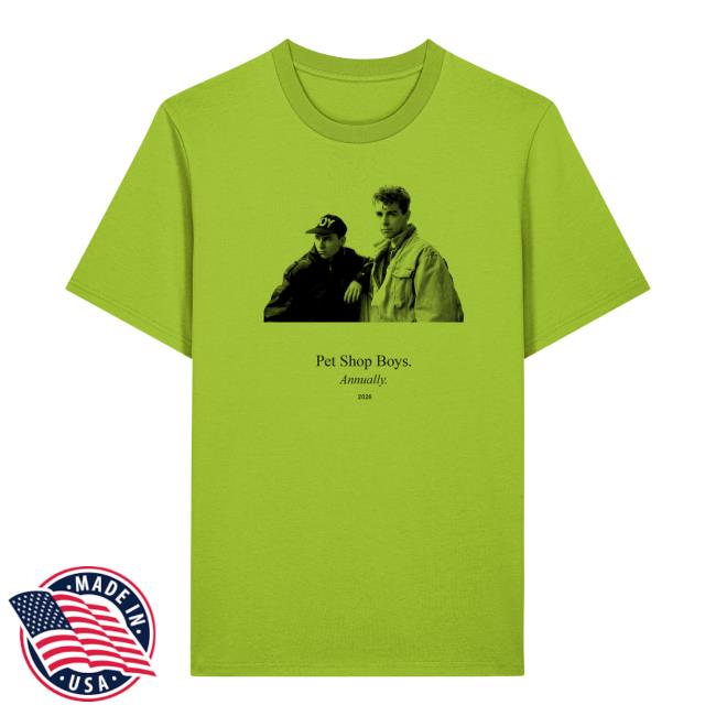 Pet Shop Boys Merch Store Annually 2026 T-Shirt Pet Shop Boys Merch Store Annually 2026 T-Shirt