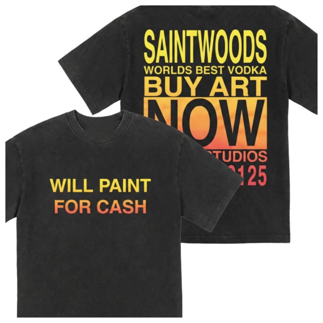 Saintwoods Store Merch Will Paint For Cash Black Tee Saintwoods Store Merch Will Paint For Cash Black Tee