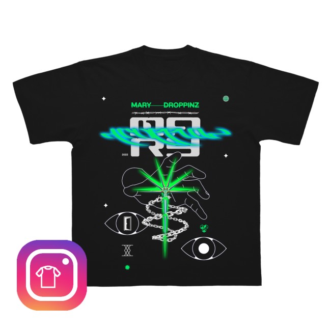 Mary Droppinz Store Merch Galactic Portal Black T-Shirt Mary Droppinz Store Merch Galactic Portal Black T-Shirt