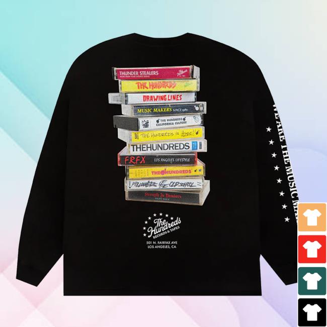 The Hundreds Merch Store Cassette Ls T-Shirt Black The Hundreds Merch Store Cassette Ls T-Shirt Black