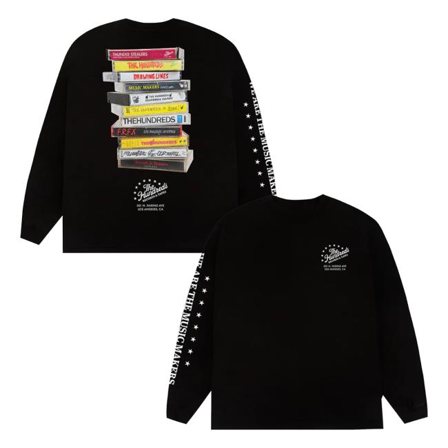 The Hundreds Merch Store Cassette Ls T-Shirt Black The Hundreds Merch Store Cassette Ls T-Shirt Black