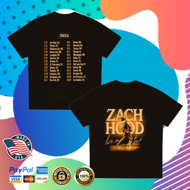 Zach Hood Merch Store Zach Hood 2025 Tour T-Shirt Zach Hood Merch Store Zach Hood 2025 Tour T-Shirt